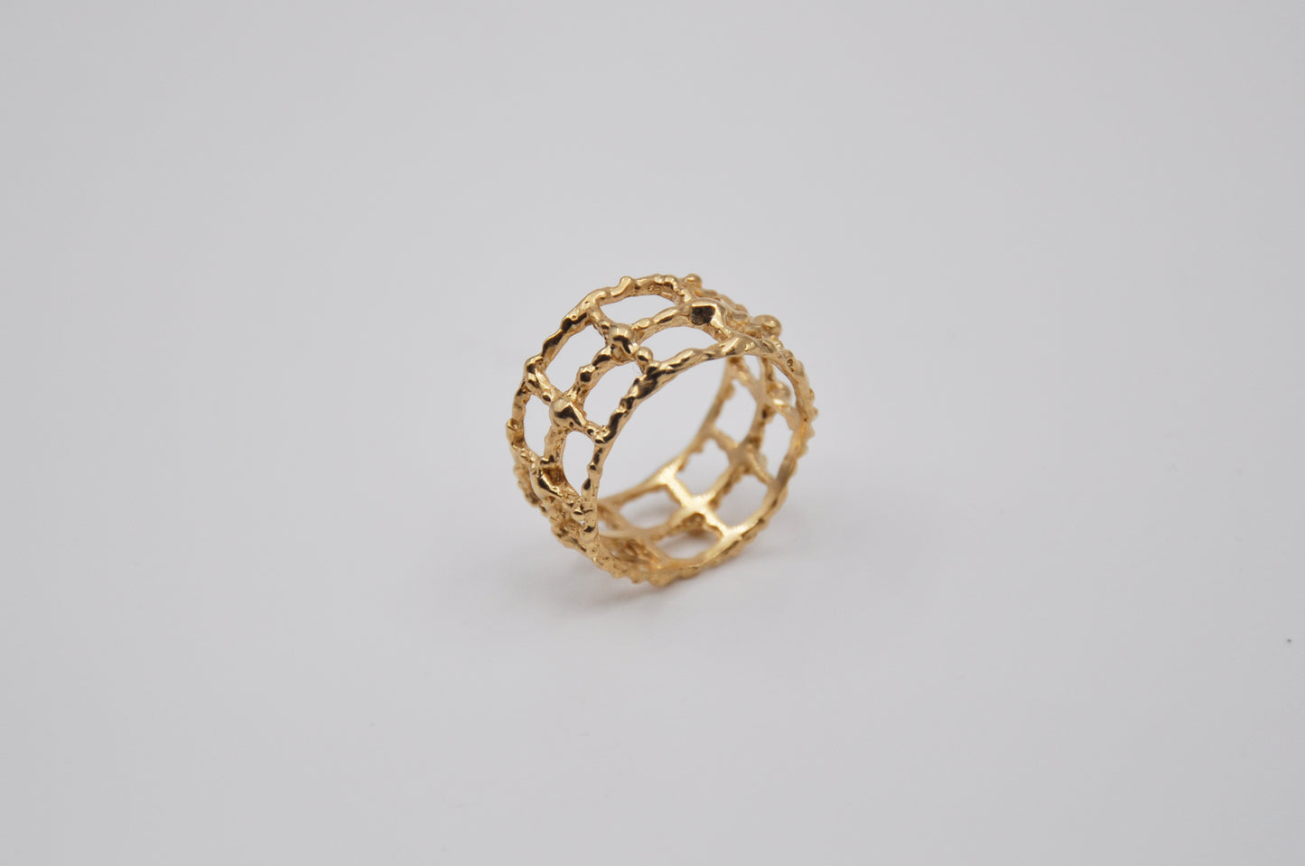 Gold Grid Ring