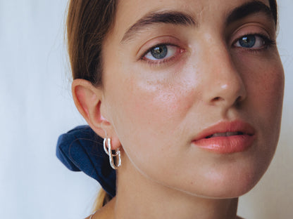 Gold Long Liquid Earrings