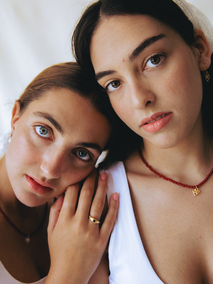 Agate Beads Magic Heart Necklace