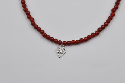 Agate Beads Magic Heart Necklace
