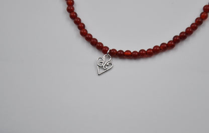 Agate Beads Magic Heart Necklace