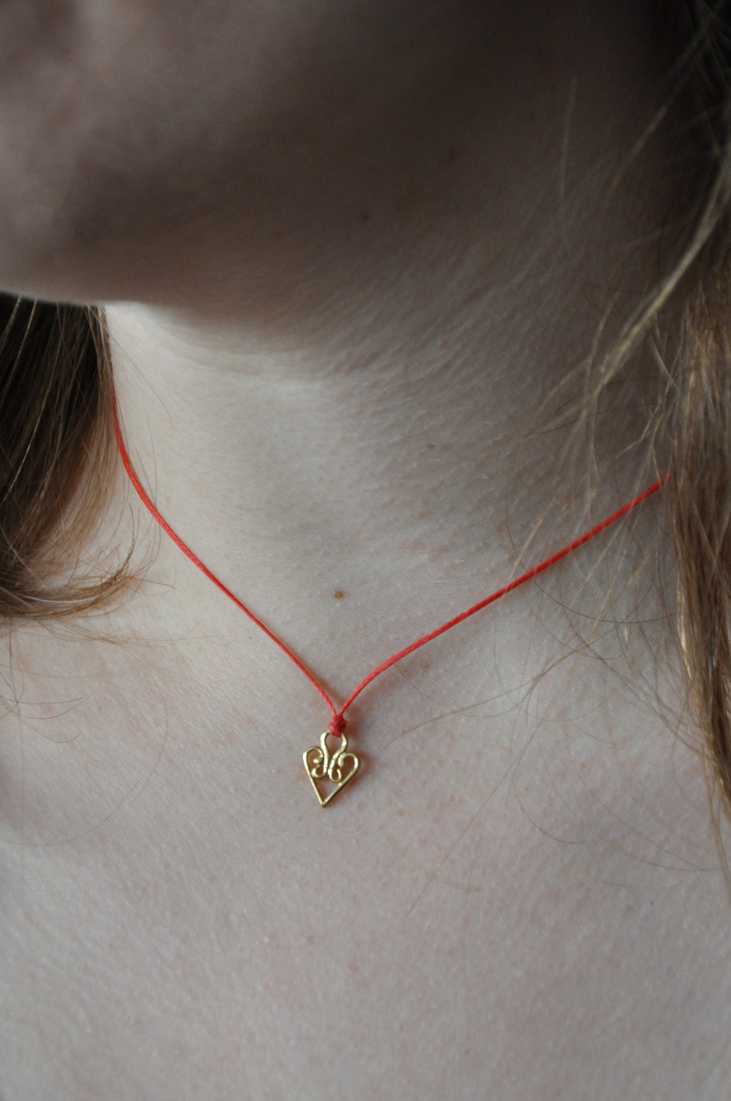 Magic Heart Wax Strand Necklace