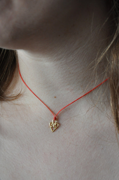 Magic Heart Wax Strand Necklace