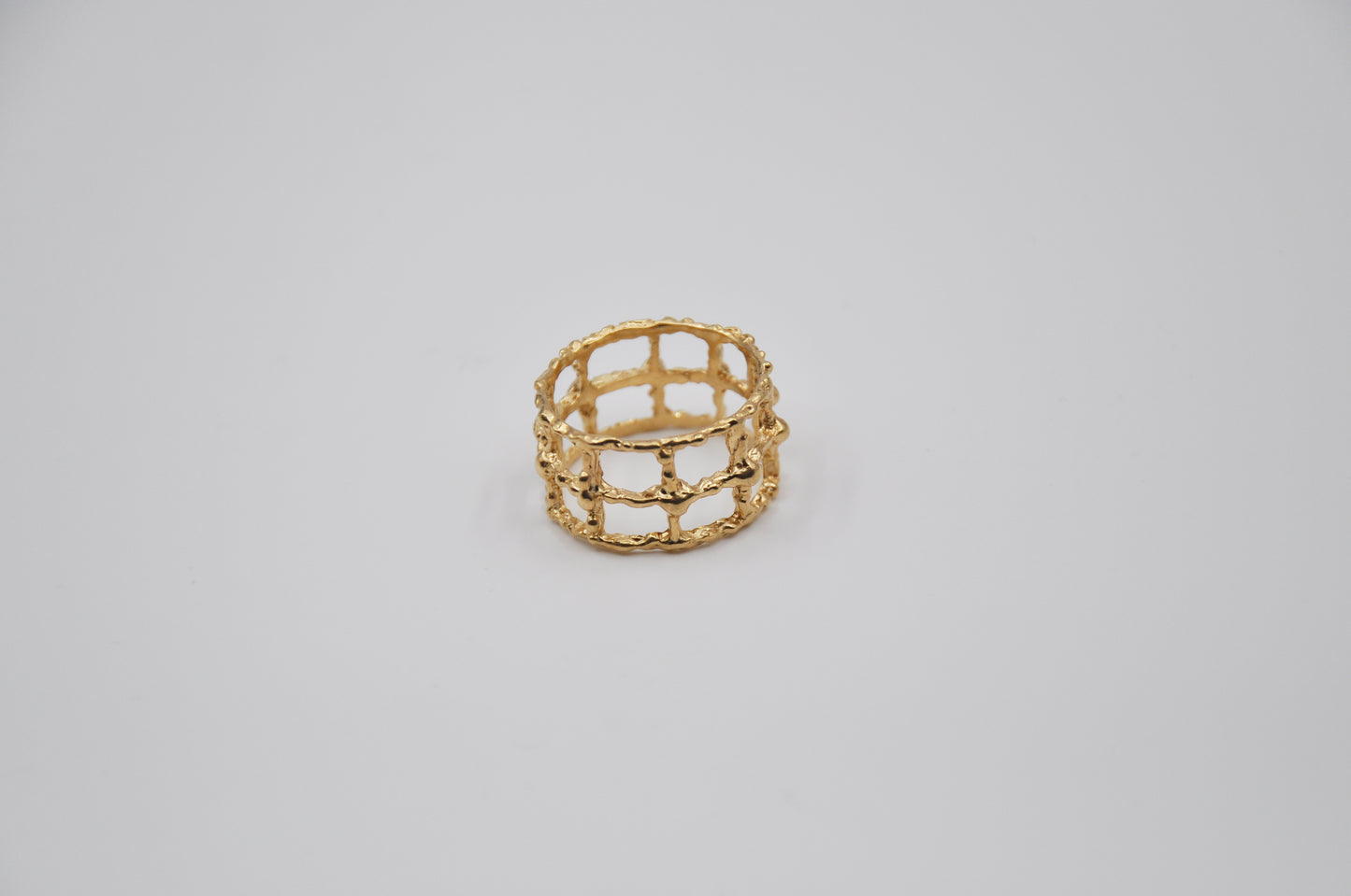 Gold Grid Ring