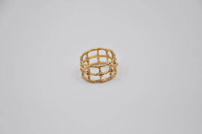 Gold Grid Ring