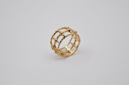 Gold Grid Ring